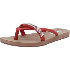 New Seven7 Women's Bondi purple Caramel Faux‎ Leather Thong Sandals Size 8M